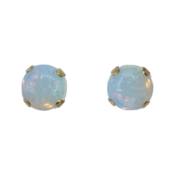 14KT Yellow Gold 5x5mm Genuine Gemstone Stud Earrings
