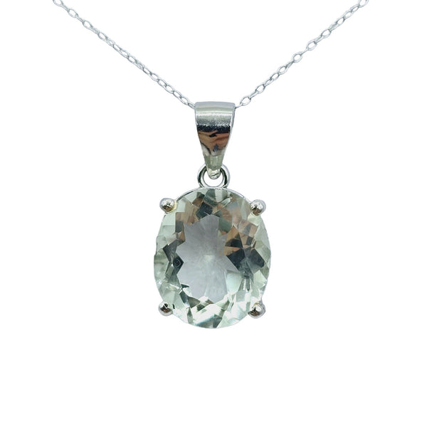 Sterling Silver with Genuine Gemstone Set of Necklace, Earrings and Rings