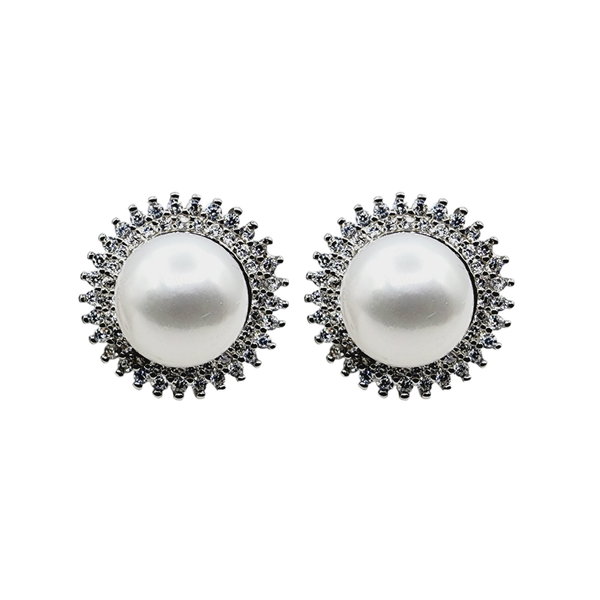 925 Sterling Silver Freshwater Pearl 8.5mm Earrings