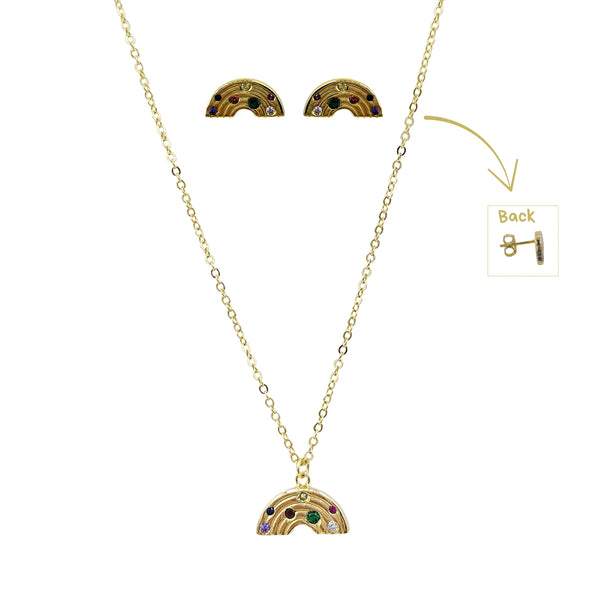 Sterling Silver Set of Necklace and Earrings