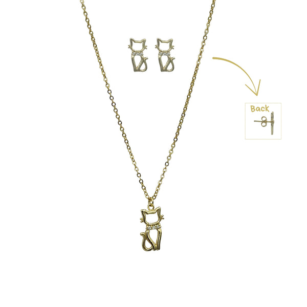 Sterling Silver Set of Necklace and Earrings