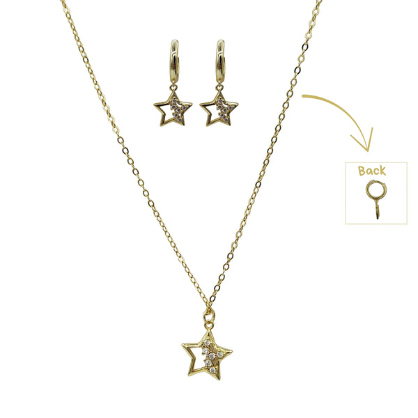 Sterling Silver Set of Necklace and Earrings