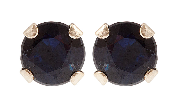 14KT Yellow Gold 3x3mm Genuine Gemstone Stud Earrings