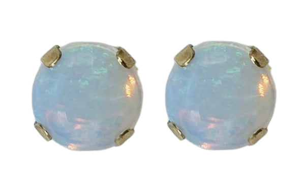 14KT Yellow Gold 3x3mm Genuine Gemstone Stud Earrings