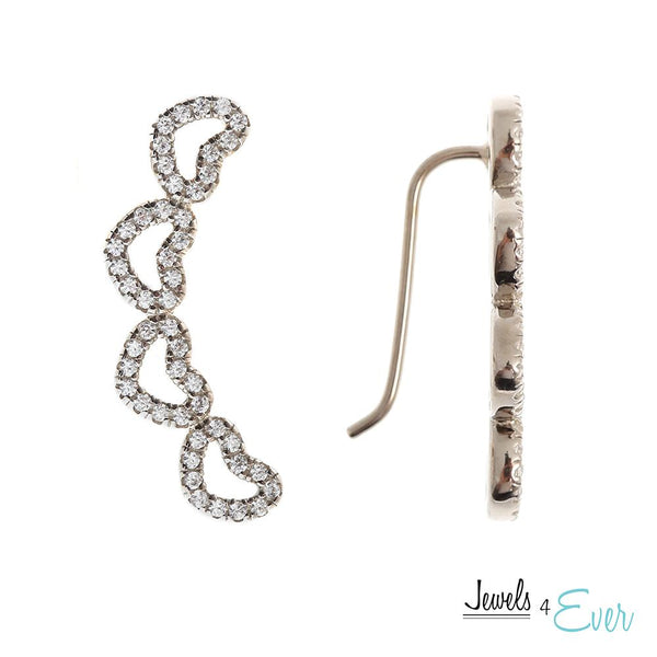Gold plated Sterling Silver CZ Ear Climber