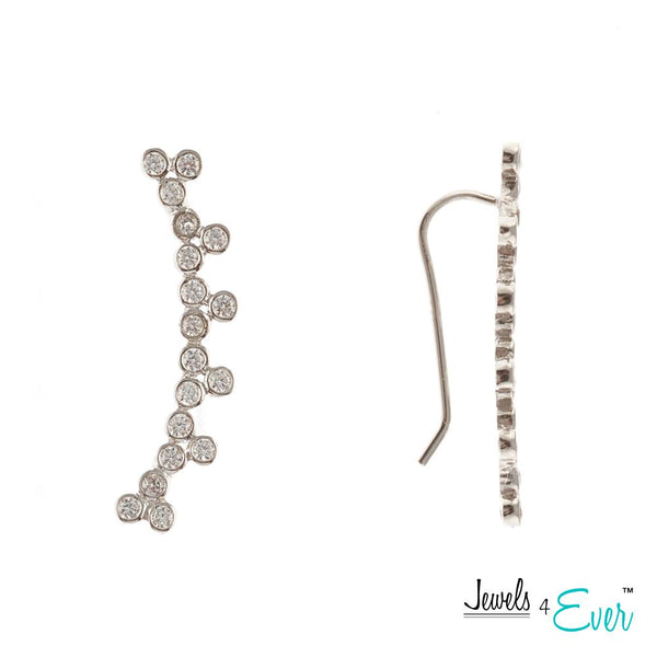 Gold plated Sterling Silver CZ Ear Climber