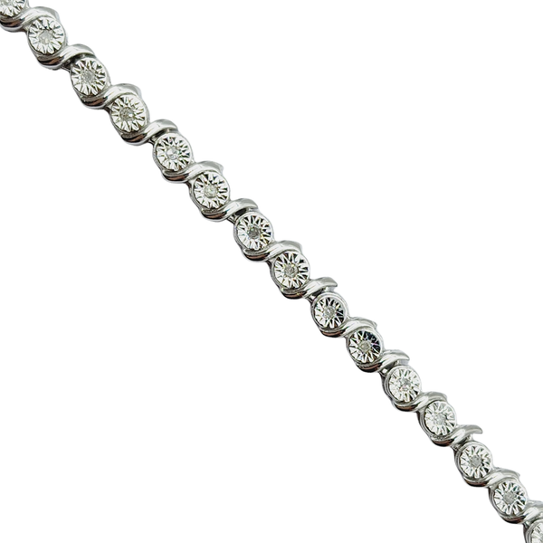 925 Silver with Diamonds 0.30ct Necklace