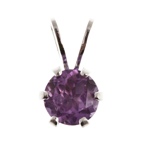 Affordable and ElegantSterling Silver Pendant with 5 mm Genuine Gemstone