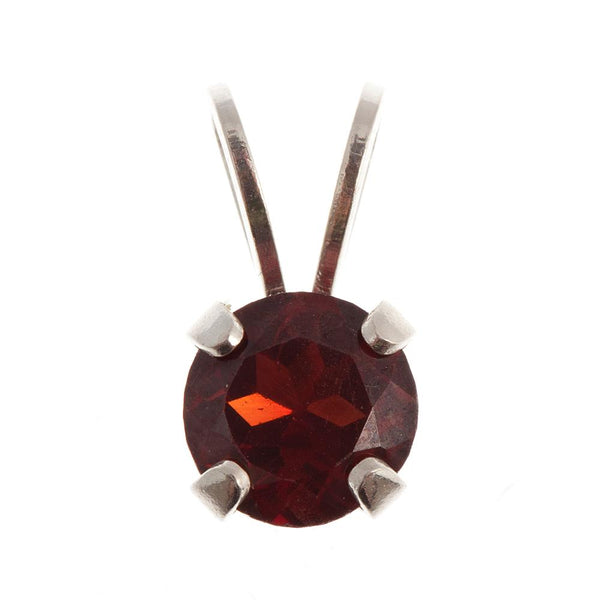 Affordable and ElegantSterling Silver Pendant with 5 mm Genuine Gemstone