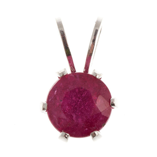 Affordable and ElegantSterling Silver Pendant with 5 mm Genuine Gemstone