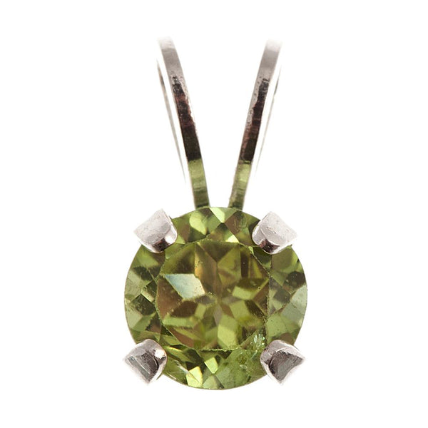 Affordable and ElegantSterling Silver Pendant with 5 mm Genuine Gemstone