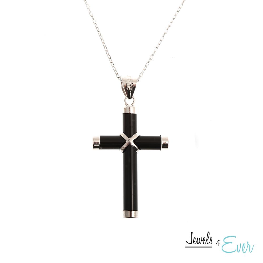 Onyx 2024 cross necklace