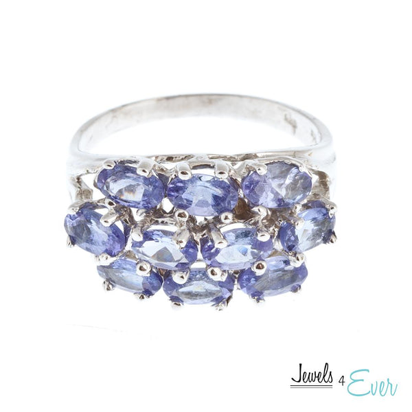 14KT White / Yellow Gold 5 x 3mm Genuine Gemstone Ring