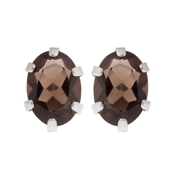 Sterling Silver Earrings Set with Your Choice of 7 x 5mm Genuine Gemstones