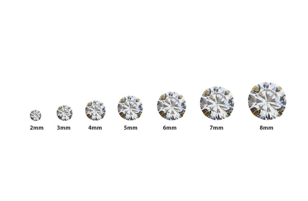 10K Yellow and White Gold Cubic Zirconia Earrings