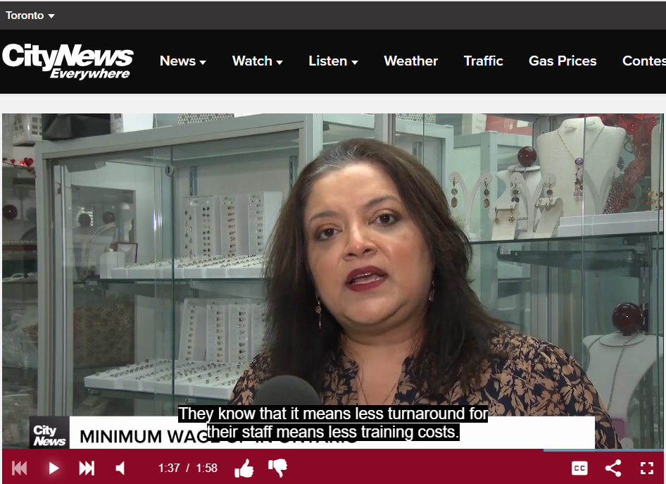 Our CEO was asked about Ontario's minimum wage increase. Hear what she and other business owners think about this.