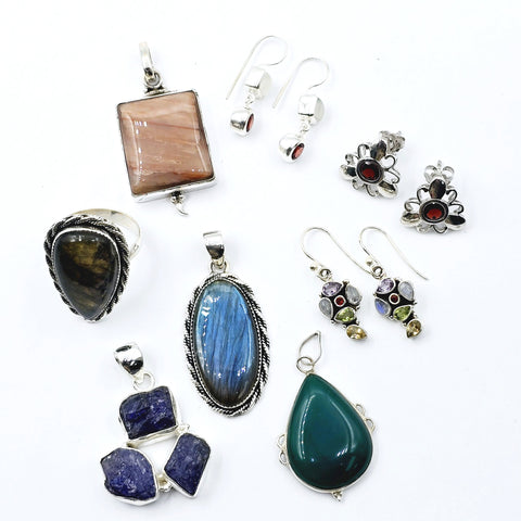 Sterling Silver Gemstone Jewelry Pack