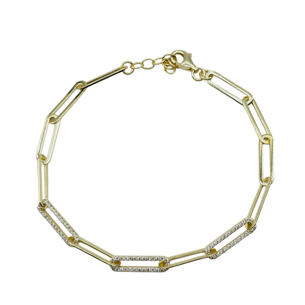 Sterling Silver Gold Plated Bracelet, Earrings and Necklace