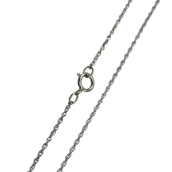 Sterling Silver Diamond Pendant with Chain