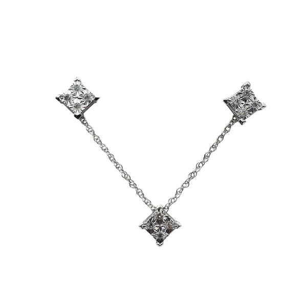 Sterling Silver Diamond Pendant with Chain