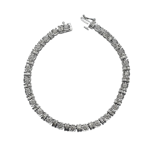 Silver Bracelet with Diamonds 0.25ct