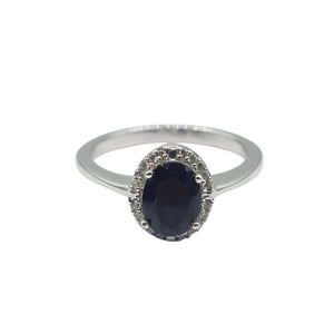 Sterling Silver Ring with Genuine 8x6mm Gemstone