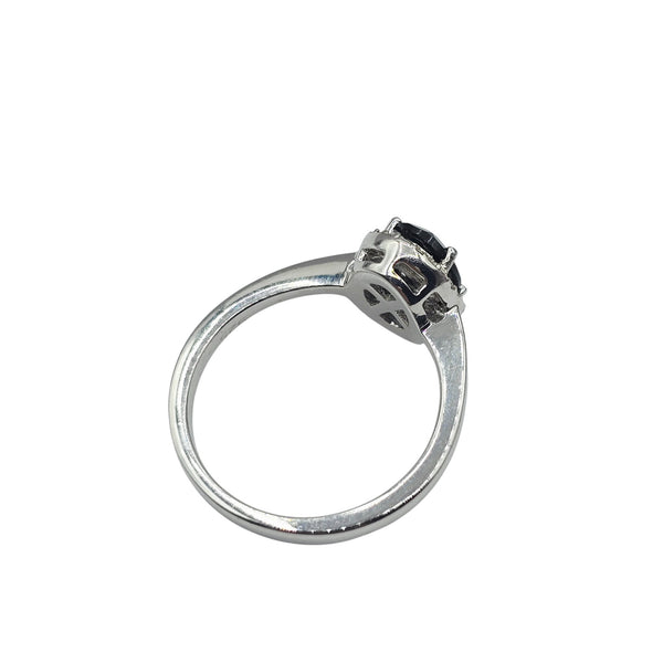 Sterling Silver Ring with Genuine 8x6mm Gemstone