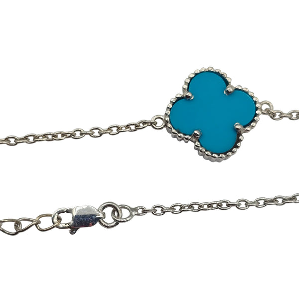 Sterling Silver Clover Set Bracelet and Necklace