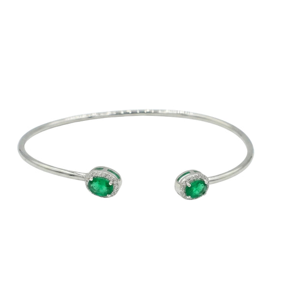 Sterling Silver Bracelet With Genuine Gemstones