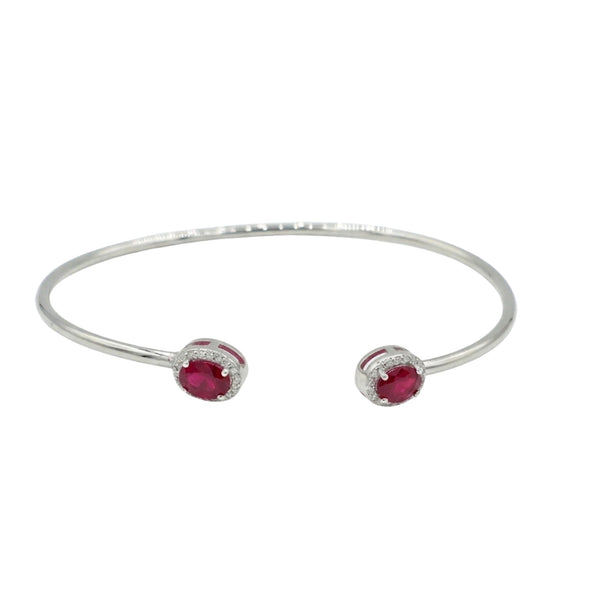 Sterling Silver Bracelet With Genuine Gemstones