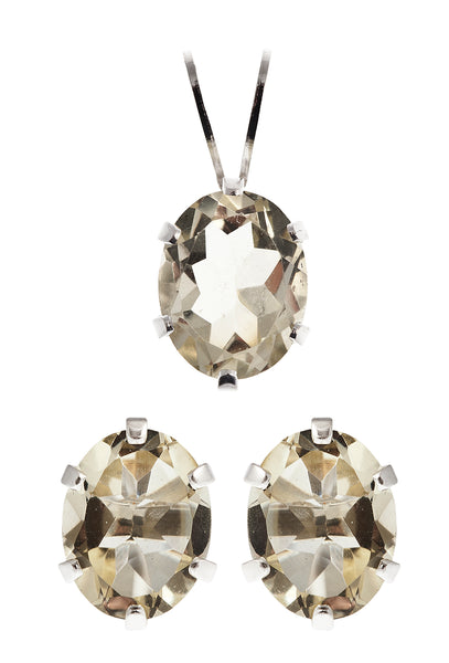 Gorgeous and Classic Sterling Silver Earrings & Pendant set