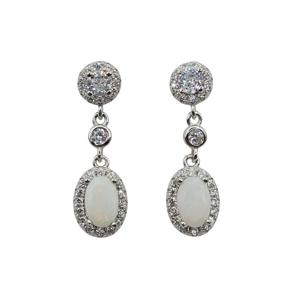 Sterling Silver Genuine Gemstone 6x4mm Earrings