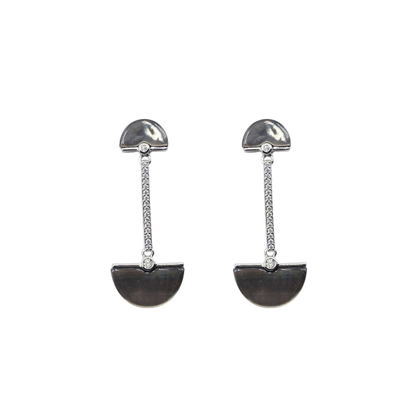 Sterling Silver Earrings. Rhodium or Gold Plated Lapis, Green or Black Abalone