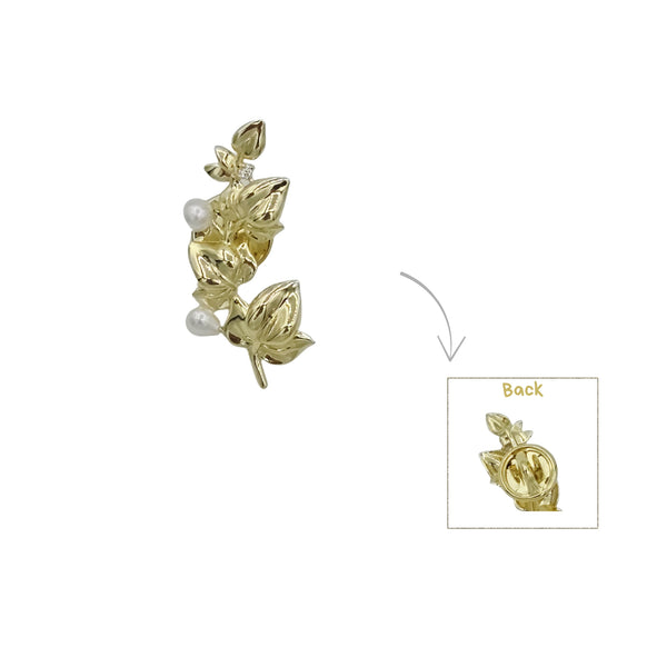 St. Silver Brooches with Pearls