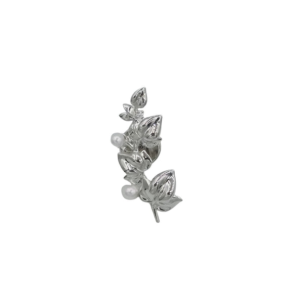 St. Silver Brooches with Pearls