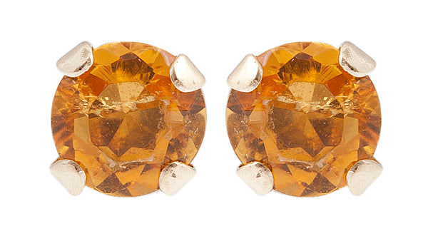 14KT Yellow Gold 3x3mm Genuine Gemstone Stud Earrings
