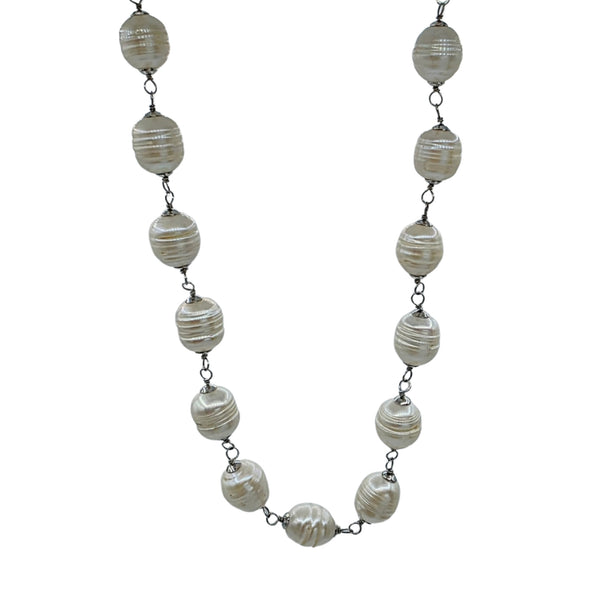 Genuine Freshwater Pearls 10-12mm Necklace and Bracelet