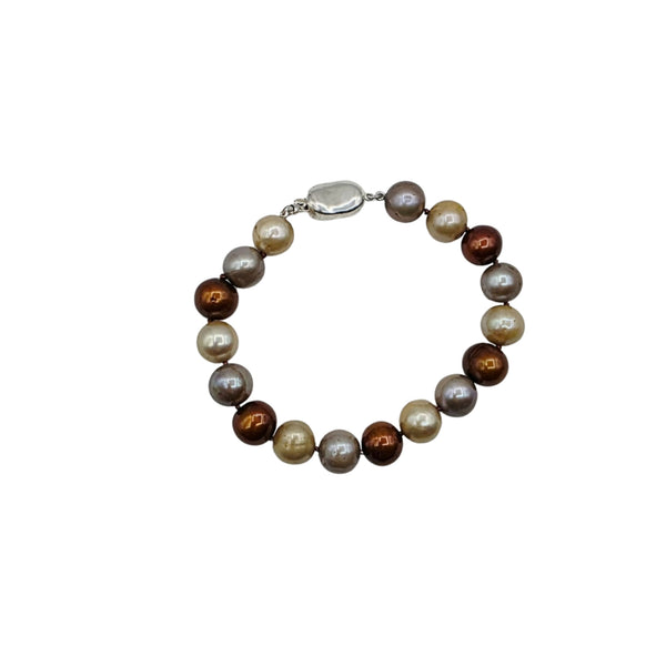 Sterlng Silver Genuine Freshwater Pearls 10-12mm Necklace and Bracelet