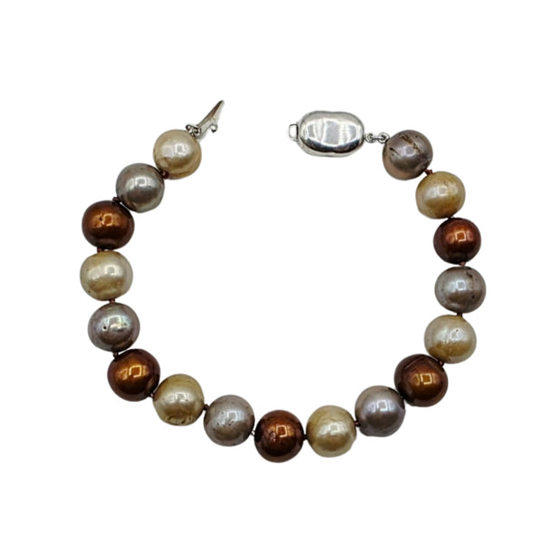 Sterlng Silver Genuine Freshwater Pearls 10-12mm Necklace and Bracelet