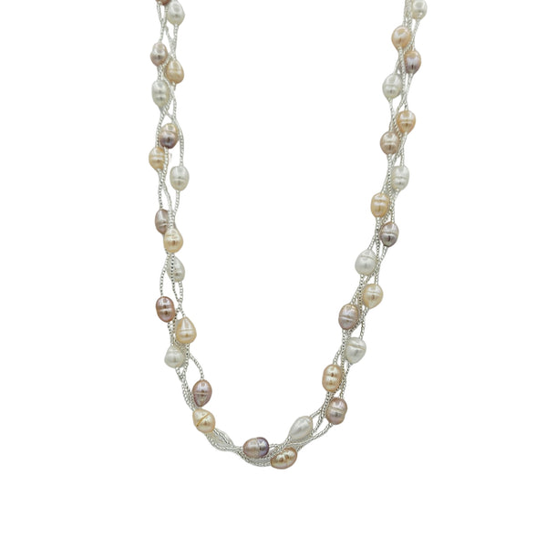 Genuine Freshwater Pearls 10x7mm Set of Necklace and Bracelet
