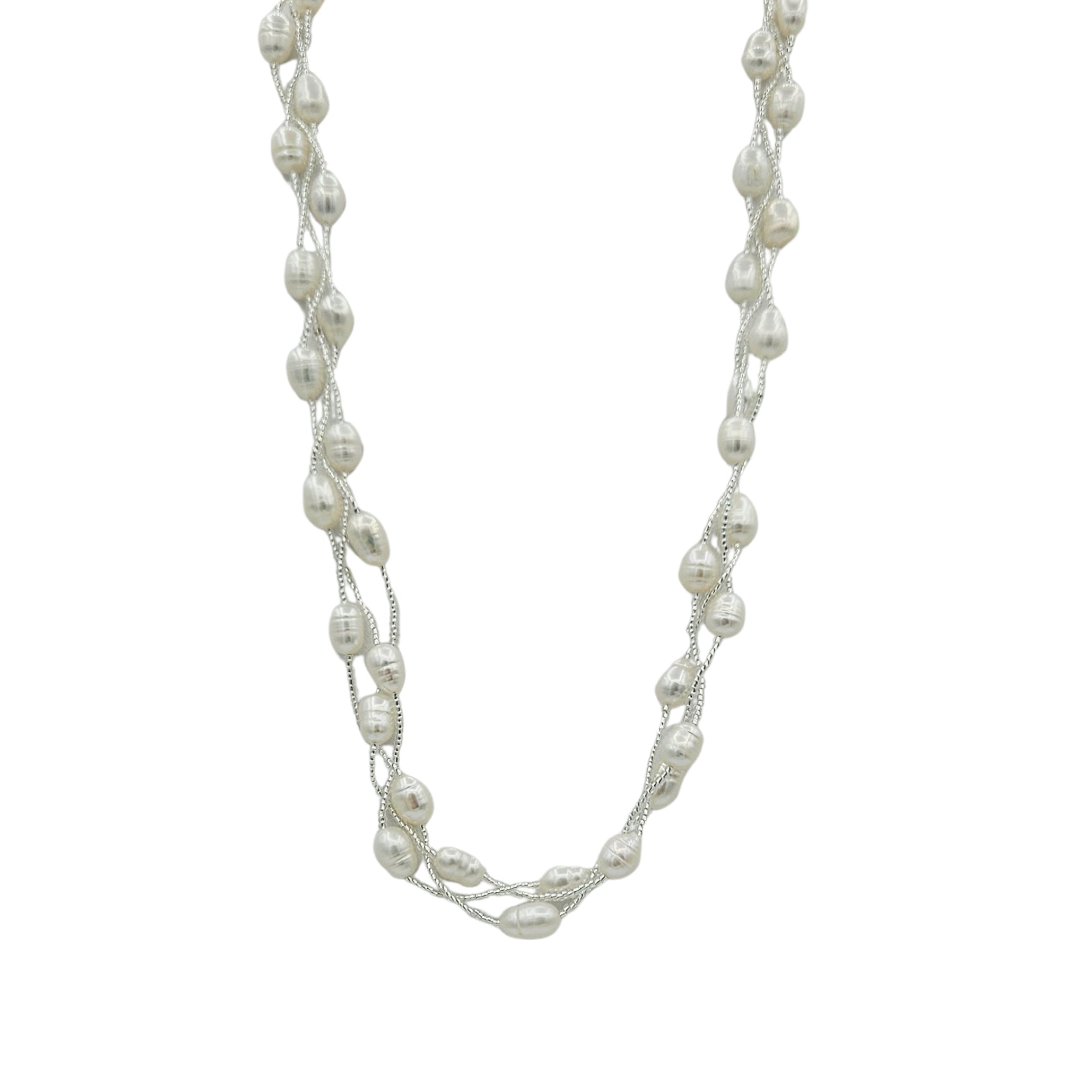 Genuine Freshwater Pearls 10x7mm Set of Necklace and Bracelet