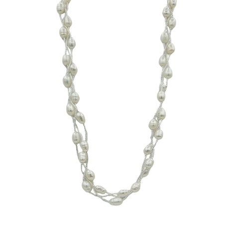 Genuine Freshwater Pearls 10x7mm Set of Necklace and Bracelet