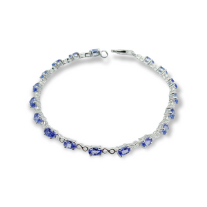 Sterling Silver Bracelet with Natural Tanzanite 4.15cts