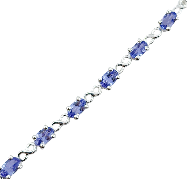 Sterling Silver Bracelet with Natural Tanzanite 4.15cts