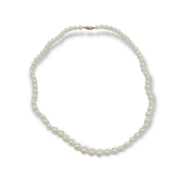 14kt Gold Genuine Freshwater and Cultured Pearls Necklace