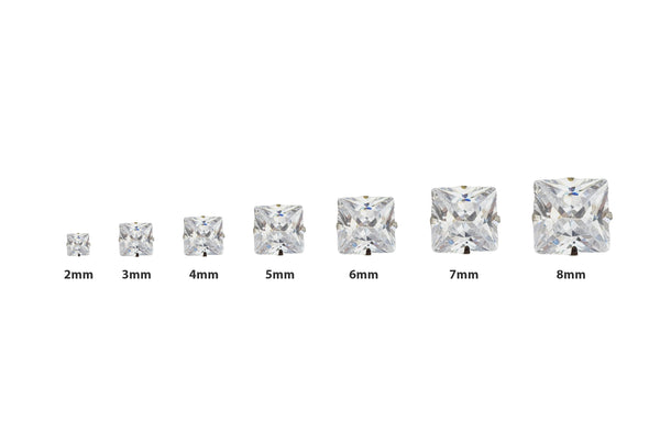 10K Yellow and White Gold Cubic Zirconia Earrings